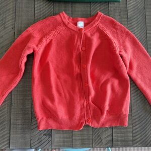 Hanna Andersson Coral Knit Button Cardigan